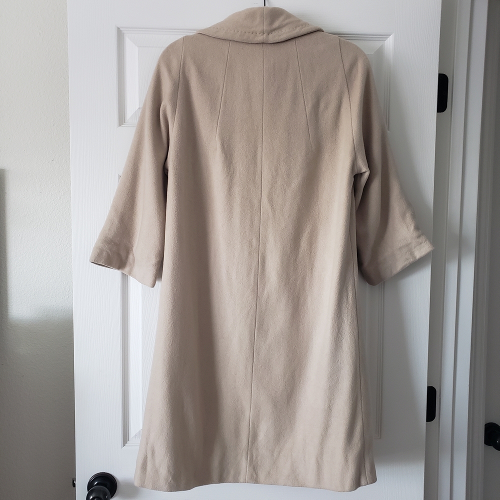 1950s 1960s M/L Vintage 100% Cashmere Lined Car Swing Coat Anter Fashion Denver - Picture 3 of 14